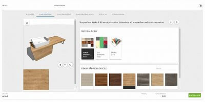 Koupelnový nábytek na míru v konfigurátoru - volba materiálu a dekoru