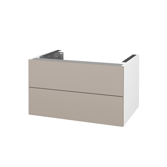 Doplňková skříňka pod desku DSD SZZ2 70 (výška 40 cm)  - N01 Bílá lesk - N07 Stone - Ne